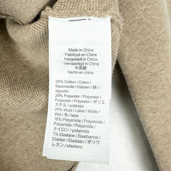 J Crew Camille Shrunken Sweater Blazer Size Small Wool Cotton Blend Tan Classic - Picture 5 of 5